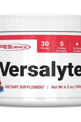 PEScience Versalyte electrolytes supplement for optimal hydration and muscle function, 30 servings, 6.3 oz.
